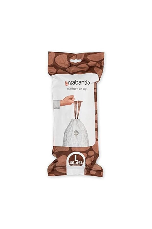 PerfectFit Bin Liners Size L 40–45 L – 20 Strong Drawstring Bags