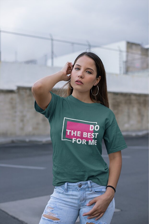 Men/Women Do the Best for Me Transfer Printed Round Neck Short Sleeve T-Shirt