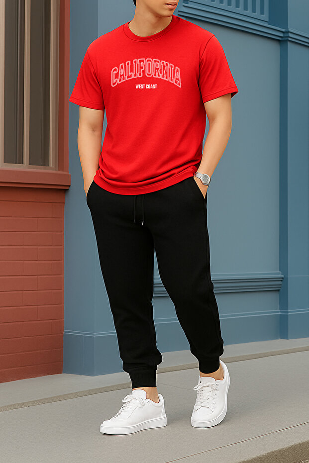 Unisex California West Coas Printed Top Bottom Tracksuit Set