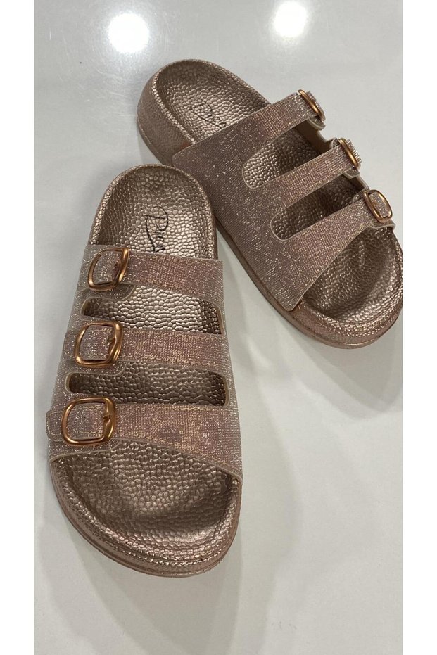 Soft Orthopedic Sole Slippers. Slim Buckle Slippers That Can Be Adjusted According to the Shape of the Foot