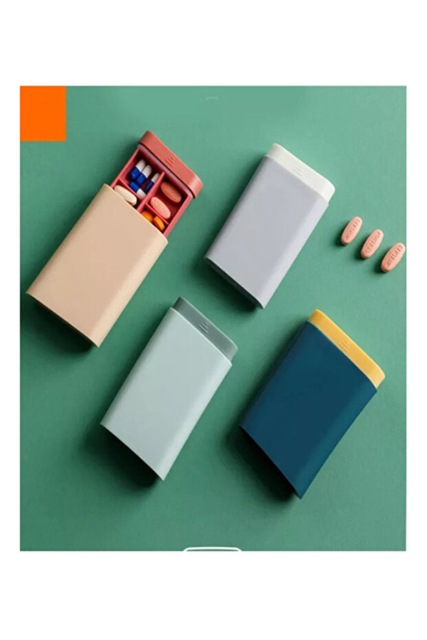 Portable Plastic Pills Box Blue