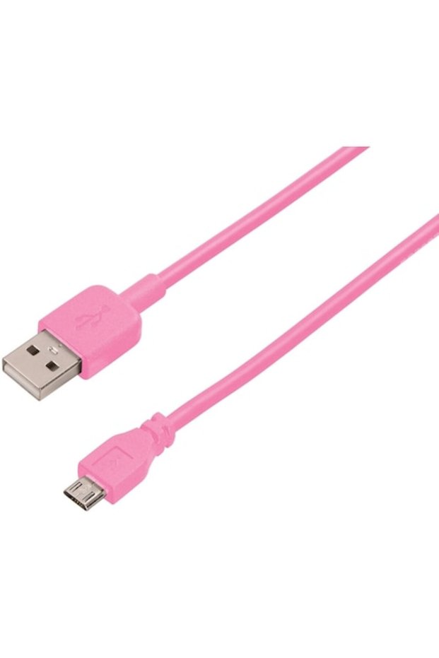 Cablu de date/încărcare Micro USB, 3 m, roz