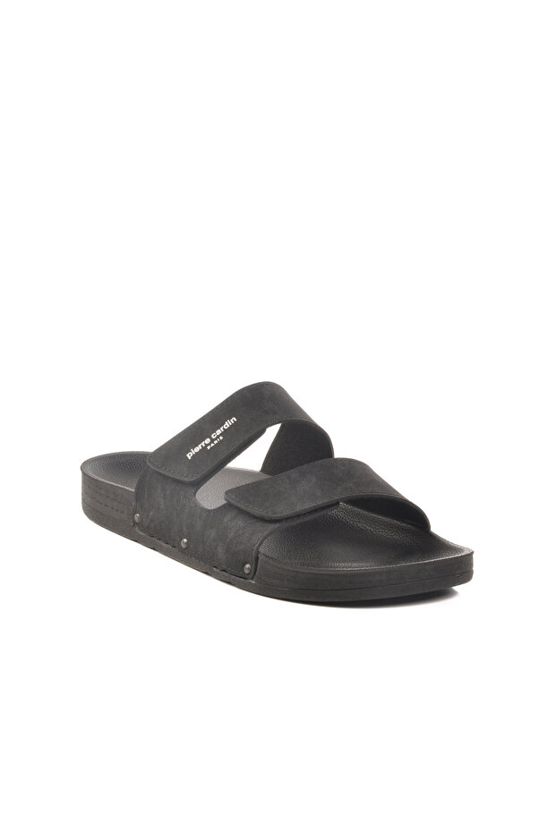 Black Lightweight Men's Slippers Pc-7039 m (Large No)