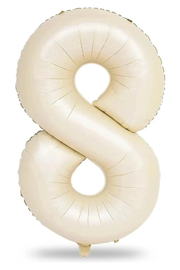 8 Years Old Cream Foil Balloon 34 Inch (76-82 cm)