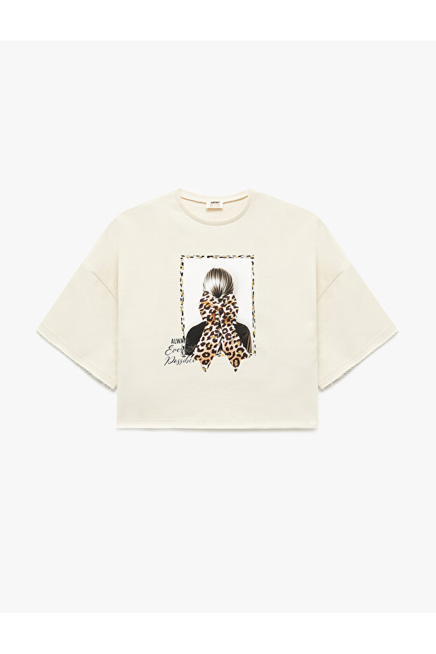 Printed Short Sleeve Crew Neck Cotton T-Shirt