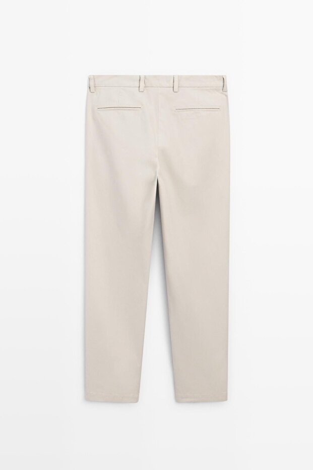 Slim fit dokulu pantolon - 8