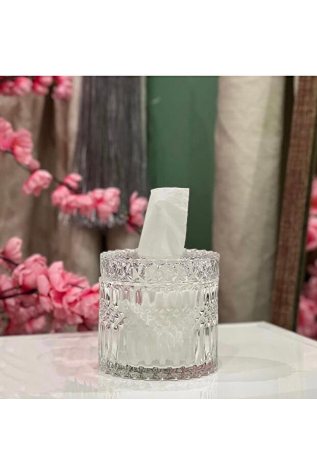 علبة مناديل زجاج حجم كبير - 2