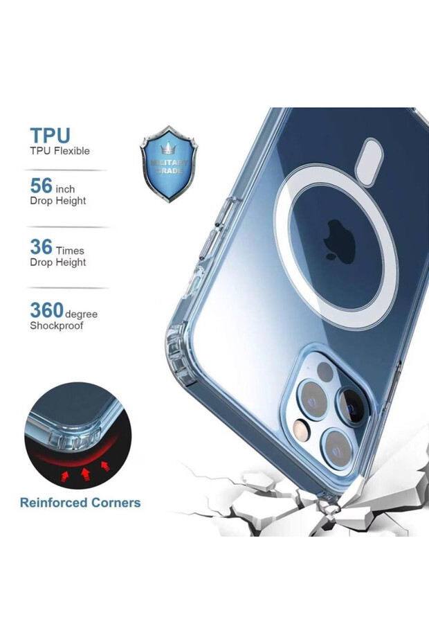 MagSafe compatible Case For Apple iPhone 14 Pro, Transparent - 4