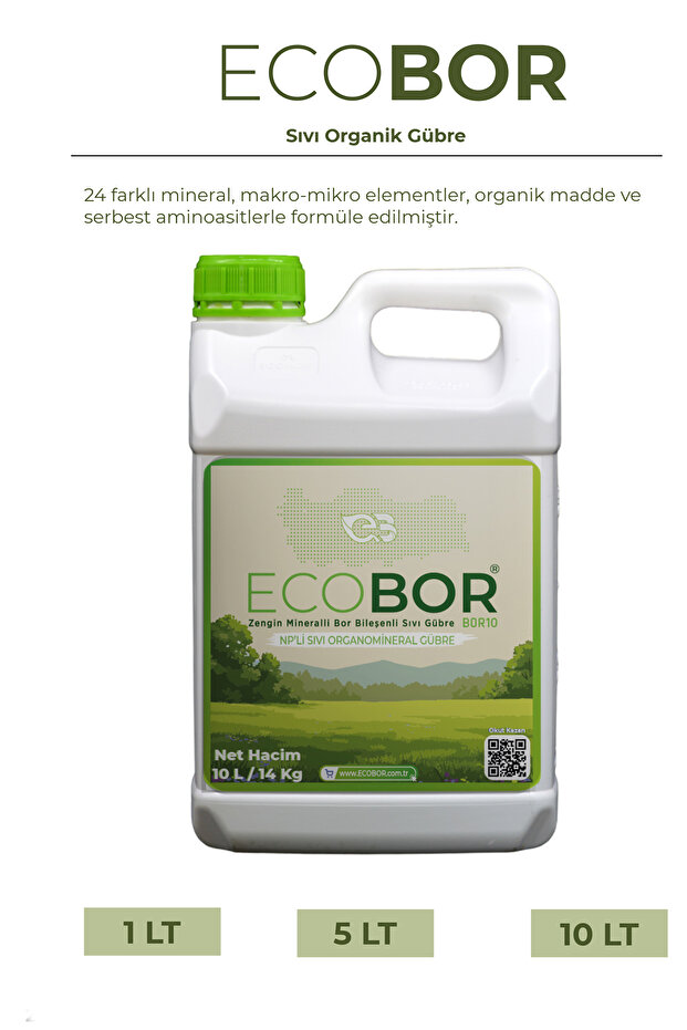 Ecobor Organik Sıvı Gübre 1 Lt - Sert Çekirdekli ve Kabuklular - 2
