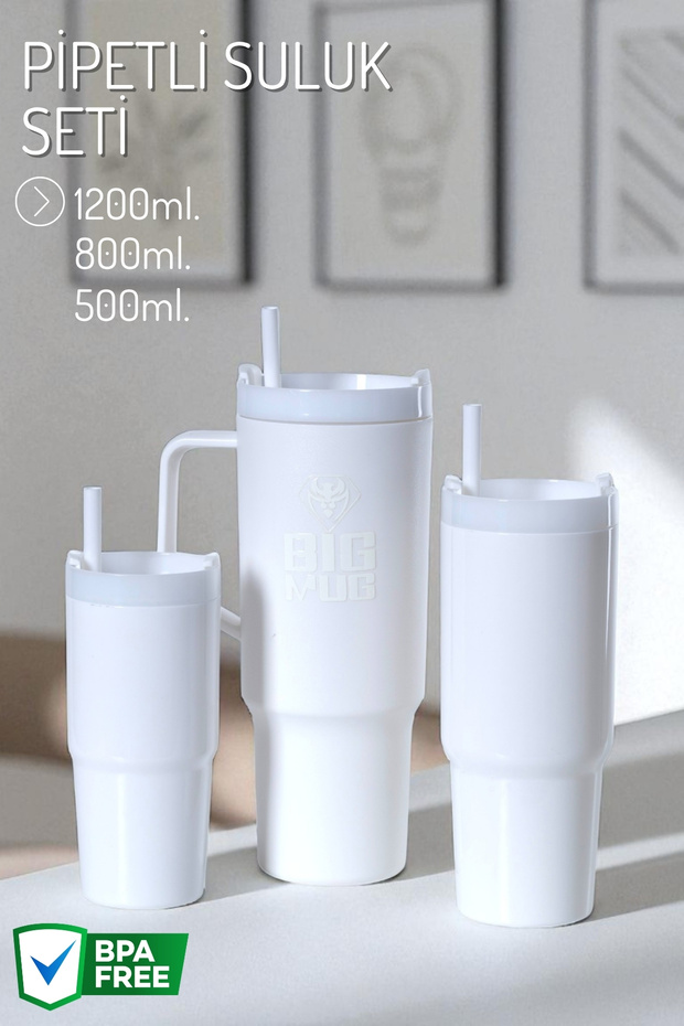 3 Boy Pipetli Suluk Seti 1200Ml. , 800Ml. , 500Ml. - 1