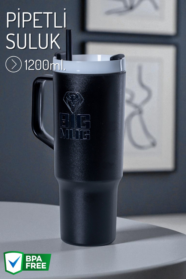 Kulplu ve Pipetli Büyük Boy Suluk 1200Ml. - 1