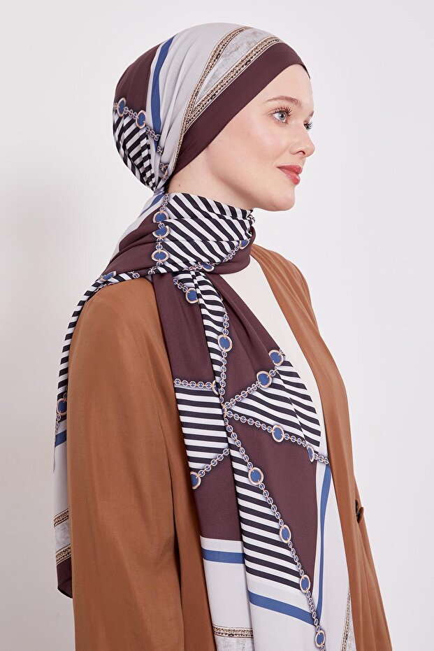 Dark Brown Chain Pattern Love - 1