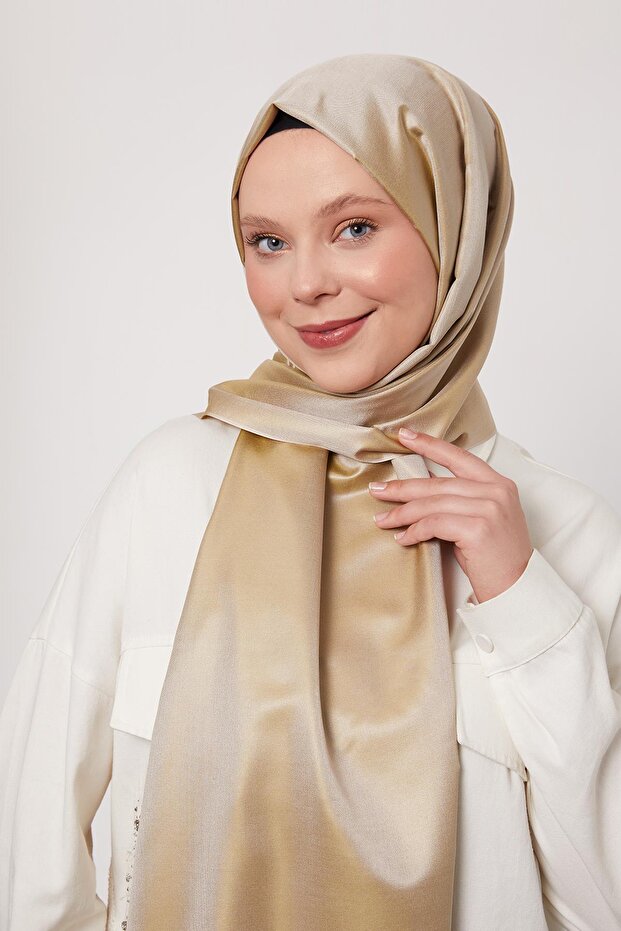 Bej İpek Şal - 1