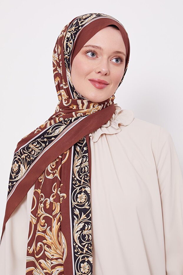 A. شال الحب بنمط رقائق القهوة - 2