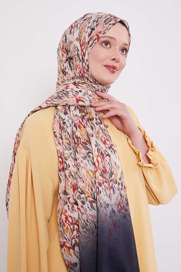 Black Tie Dye Pattern Cotton Shawl