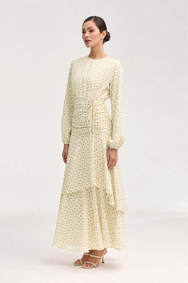 Peri Model Desenli Elbise - 1