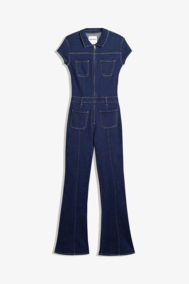 Uzun denim tulum - 2