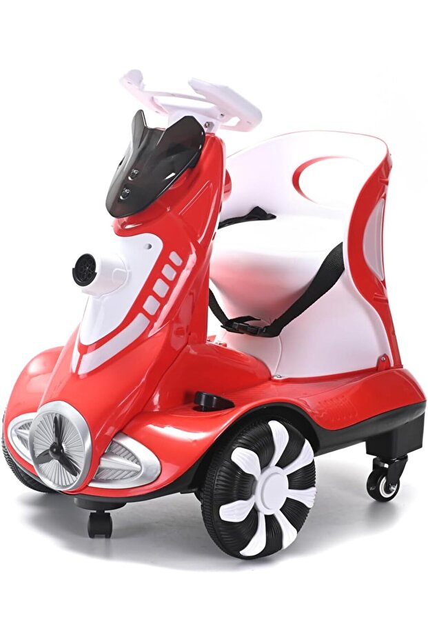 Electric Four-Wheel Kids Car | Bubble Function | 360 Degree Rotation | Cool LED Lights | Seat Belt |