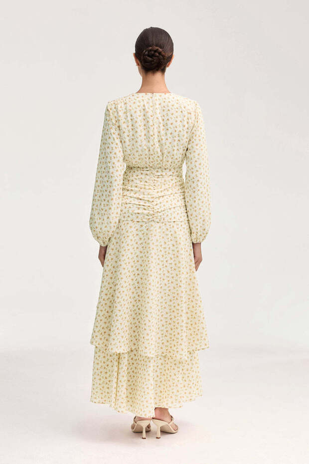 Peri Model Desenli Elbise - 3