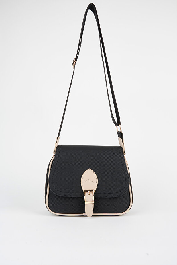 Női Clover Black Mink 4 zsebes, cipzárral és pattintható zárással ellátott válltáska - 4