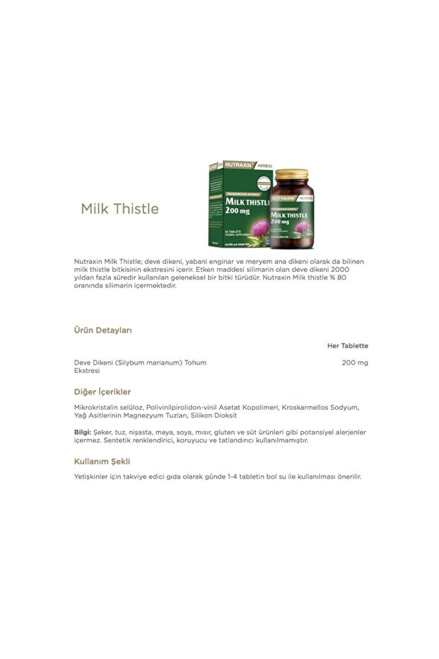 Milk Thistle 200 Mg 60 Tablet - 2