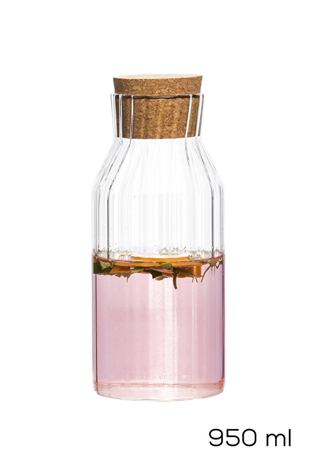 2095 Mantar Kapaklı ve Cam Başucu Sürahisi 950 ml - 3