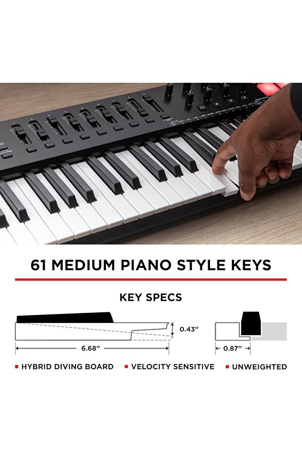 Oxygen 61 (MKV) 61 tuşlu, Beat Pad, Aklıllı Akor, Akıllı scale ve Arperggiator özellikli Zen - 4