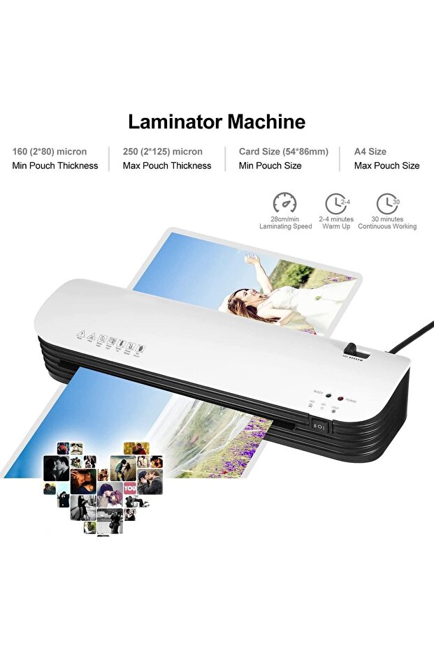 Valkyrie Dsmile SL299 A4 Laminasyon Makinesi Sıcak Soğuk Termal A4 A5 A6 - 4