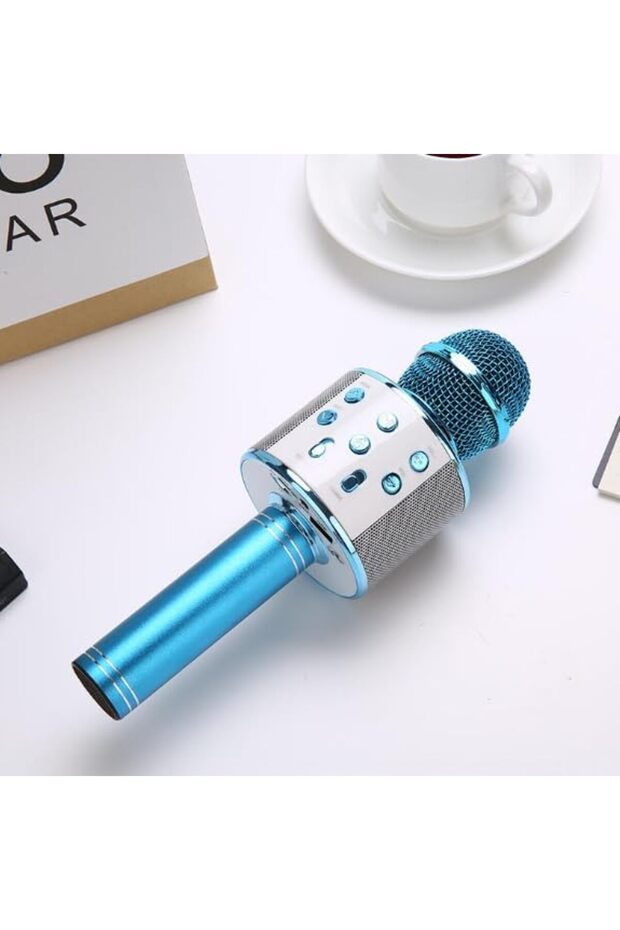 teknosepetim Çocuklar İçin Karaoke Mikrofon Bluetoothlu Mikrofon Speaker Yetişkin İçin Karaoke AU... - 1