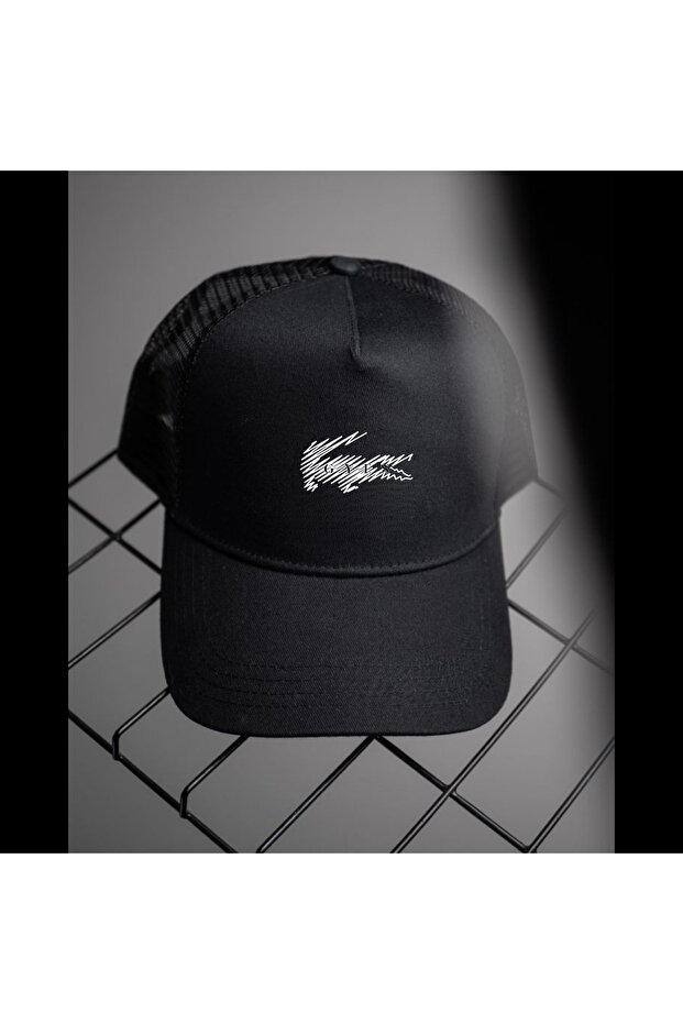 قبعة أصلية مع شبكة بطبعة تمساح - 1