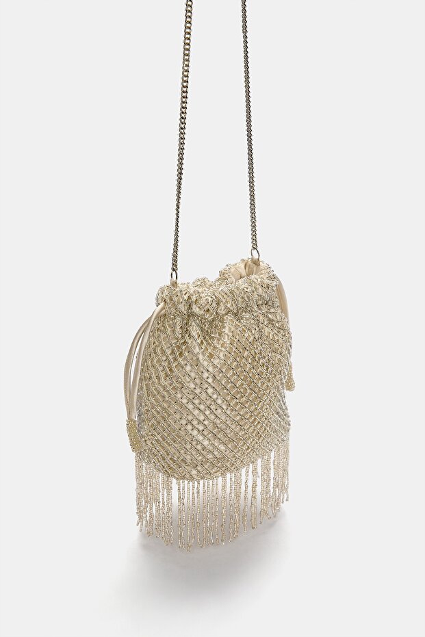 Beaded bucket bag - 4