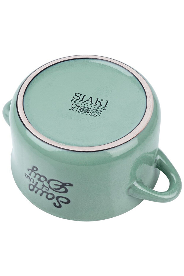 Bol ceramic verde 600 ml - 6