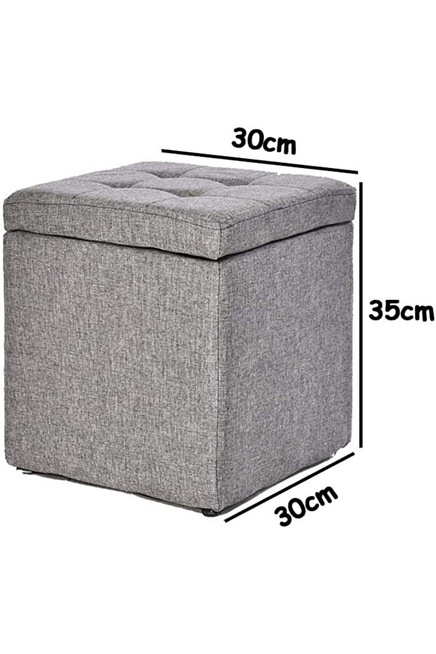 FFD Ottoman Storage Stool Cube - Multi-functional Bench Seat with Padded Memory Foam, Lid - 3