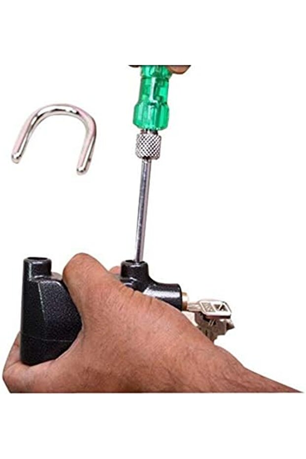 High Security Alarm Padlock | Multipurpose Use, 110 dba Alarm Sound, 3 Keys (Black) - 7