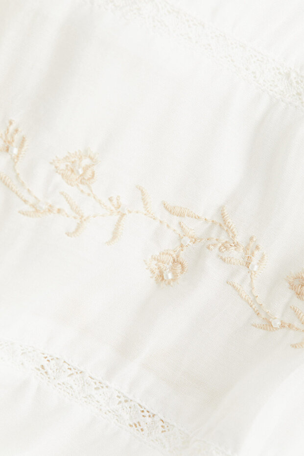 İşlemeli Viskoz Bluz - 2