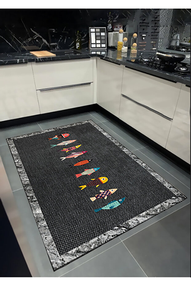 Balıklı Mutfak Halısı - 1