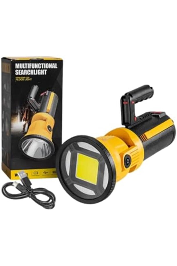 Torch Light Portable Flashlight Strong Long-Range Spotlight Hand Light USB Rechargeabl