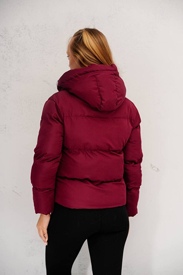 Kısa Kapüşonlu Regular Kadın Mont - 3