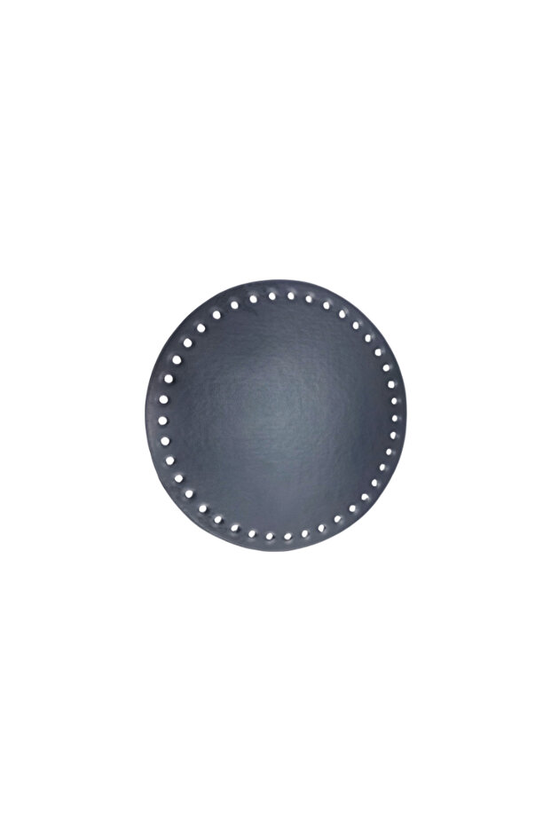 12cm round leather base - 1