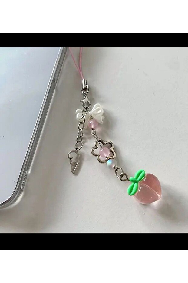 Şeftali telefon charmı - 1