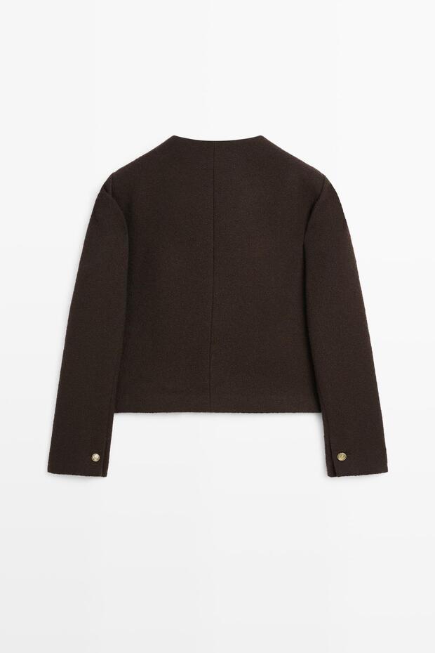 Düğmeli crop ceket - 8