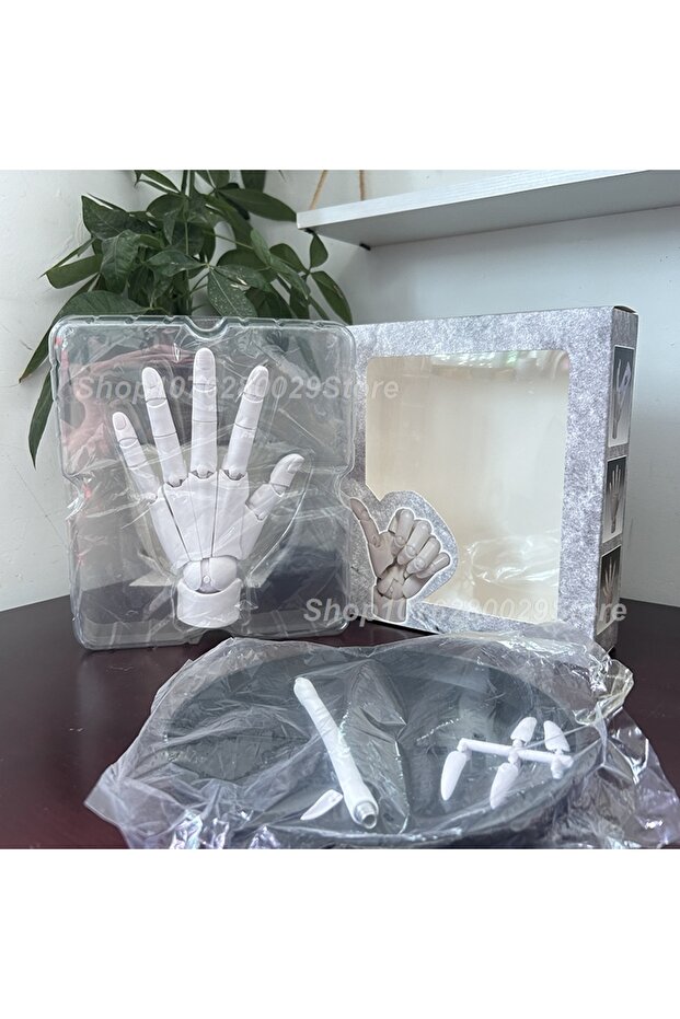 C with box 1:1 Hand Joint Super Movable Model Simulation Hand White Grey Hand Left Right Draw Sketch - 1