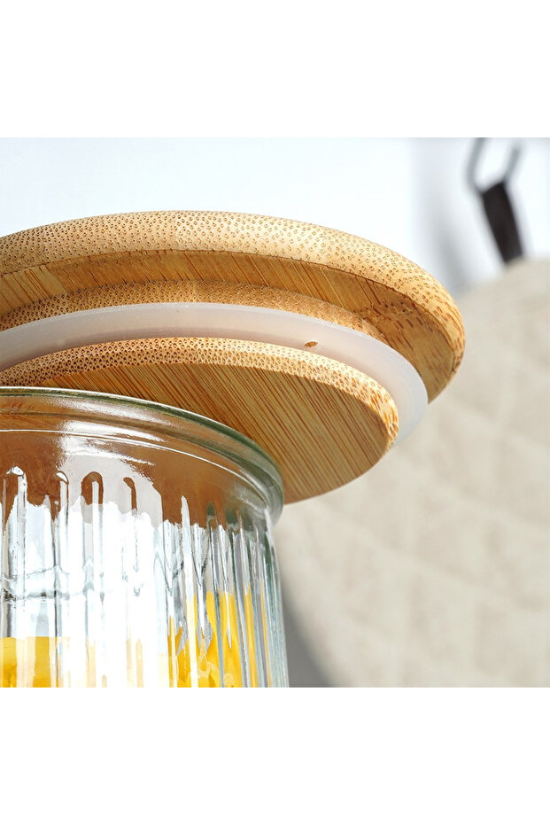 Glass container for bulk products with lid and seal, 600 ml - 4