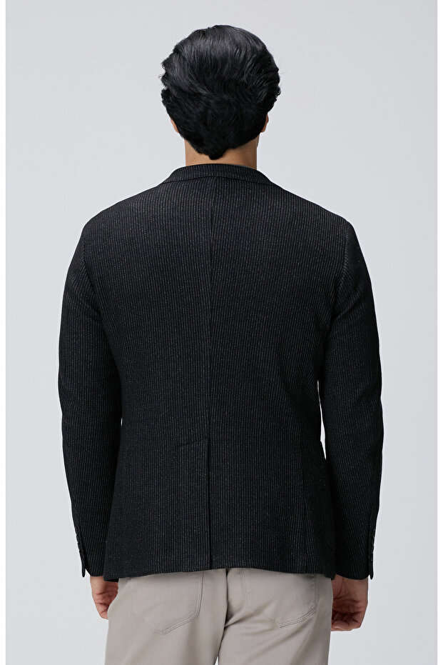 Antrasit Yün Karışımlı Ceket - 5