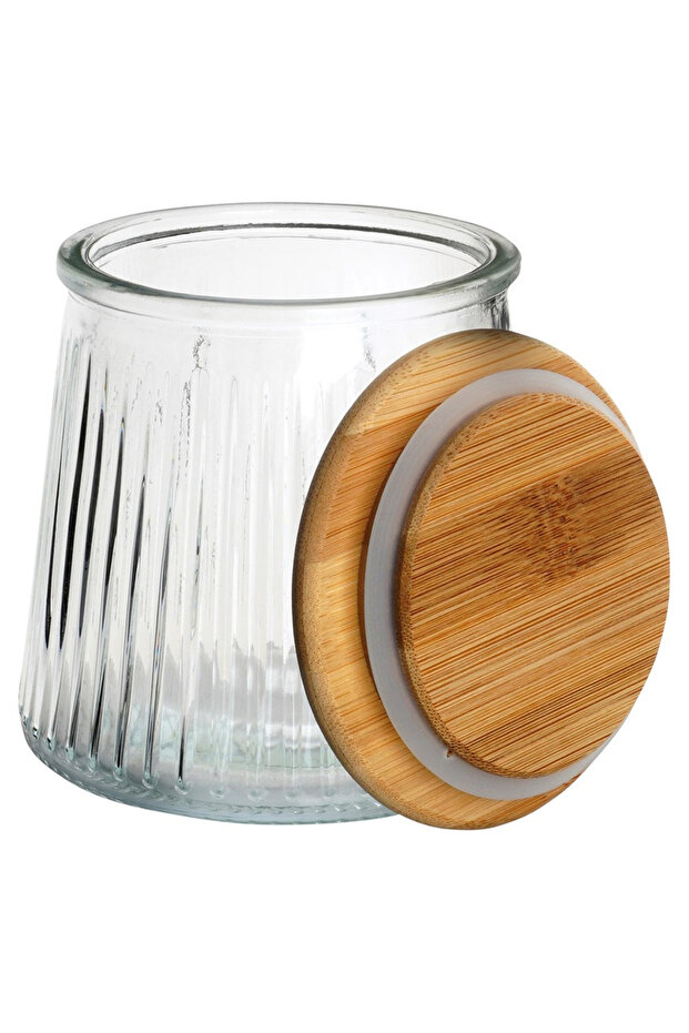 Glass container for bulk products with lid and seal, 600 ml - 6