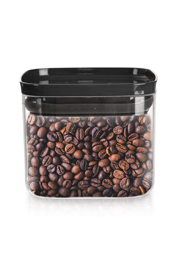 700 ml square container for loose products with lid and seal - 1