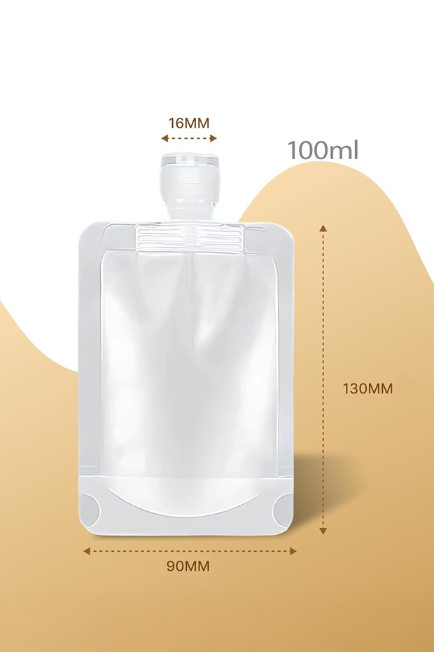 Seyahat Tipi 3’lü 100ml Plastik Şişe Seti Şampuan Krem Duş Jeli Losyon Sıvı Sabun Taşıma Şişesi - 7