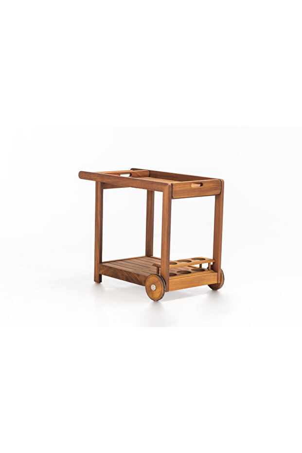 Bloom Iroko Ahşap Servis Arabası - 2