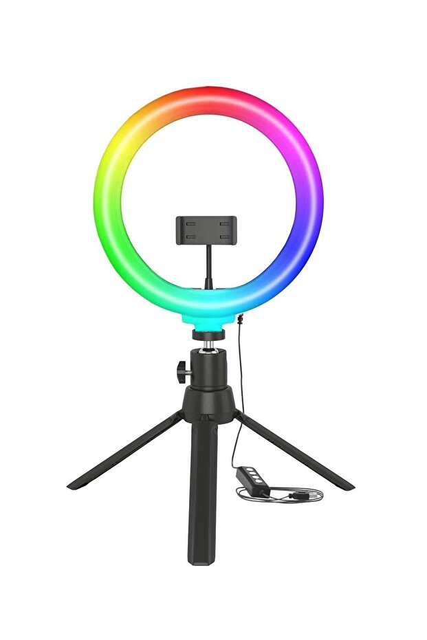 ضوء حلقي LED ناعم RGB كامل MJ26 12 بوصة RGB ضوء حلقي LED ناعم لسطح المكتب