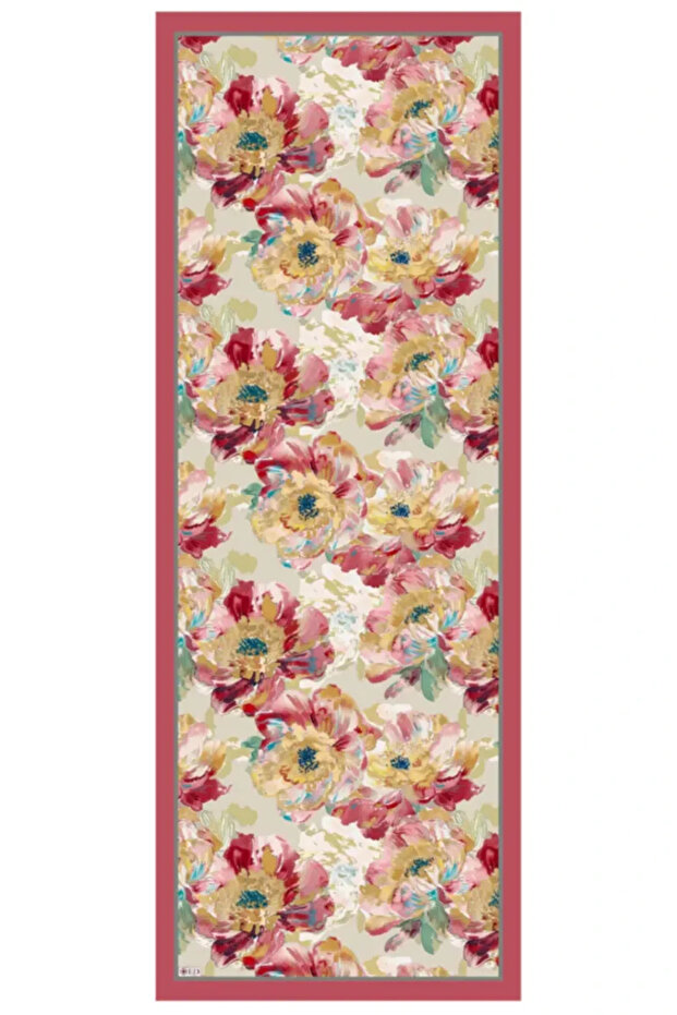 Sunrise Flower Pattern Shawl - Pink
